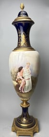 LARGE FRENCH SEVRES STYLE PORCELAIN VASE