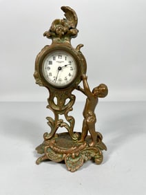 AMERICAN GILT BRONZE CLOCK