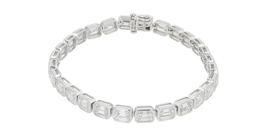 14K Gold 14.00 Carat Lab-Grown Diamond Bracelet
