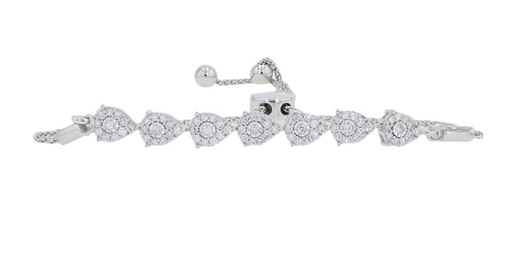 10K Gold Lab-Grown Diamond Adjustable Bracelet