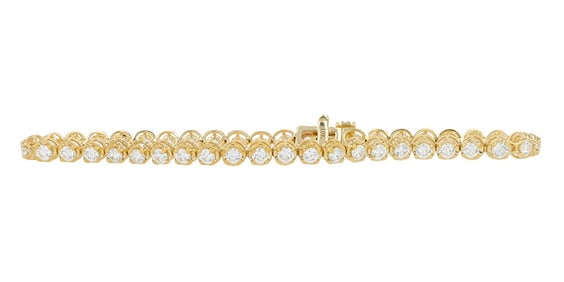 10K YG 2.25 CTW Lab Grown Diamond Bracelet