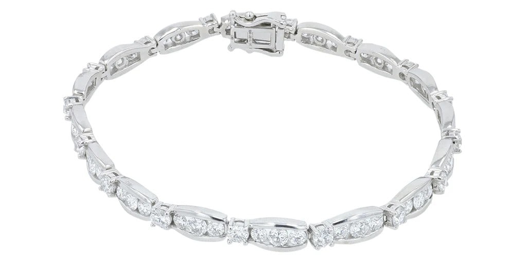 14K WG 5 CT Lab Grown Diamond Bracelet (1 of 1)