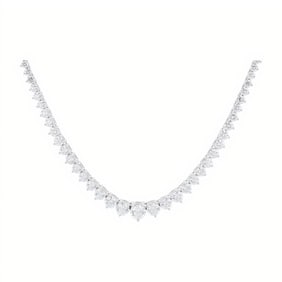 14K WG 10 CT Lab Grown Diamond Necklace