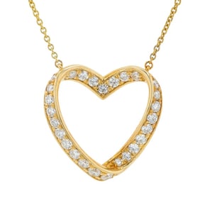 14K Yellow Gold Lab-Grown Diamond Heart Necklace