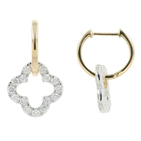 14K Two-Tone Gold Lab-Grown Diamond Drop Earrings