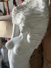 BEAUTIFUL HANDCARVED WHITE MARBLE OF A BEAUTY