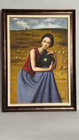 BEAUTIFUL CHINESE PAINTING, OF A YOUNG LADY