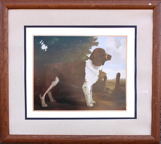 OIL PAINTING ON CANVAS OF A SPRINGER SPANIEL DOG