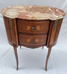 EUROPEAN MINI COMMODE WITH MARBLE TOP