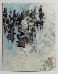 ABSTRACT PAINTING ON PAPER BY MARITHE RAY