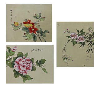 THREE CHINESE WATERCOLOUR PAINTINGS