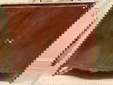 FINE MARBLE TOP AND BRONZE MOUNTED BUFFET