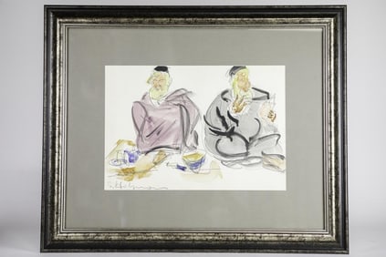 WATERCOLOR PAINTING, SHIMSHON HOLZMAN (1907-1986)