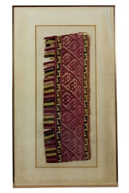 18TH CENTURY INDIAN FRACTION HAND WEAVED SHAWL