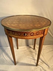 INLAID PARQUETRY ROUND TABLES