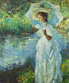 ANDRE CHALLIS IMPRESSIONIST OIL PAINTING