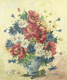 OIL ON BOARD PAINTING OF STILL LIFE BY FW