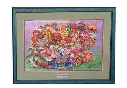 FRAMED PAINTING OF AUSTRALIAN WILDFLOWERS