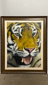 FRAMED PAINTING OF A TIGER
