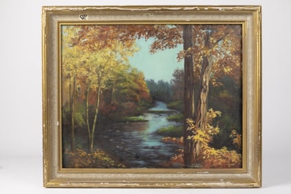 OIL PAINTING OF A FALL LANDSCAPE