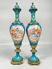 PAIR OF BEAUTIFUL FRENCH SEVRES VASES