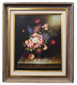 BEAUTIFUL STILL LIFE OIL ON CANVAS PAINTING