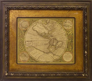 FRAMED MAP ON BOARD