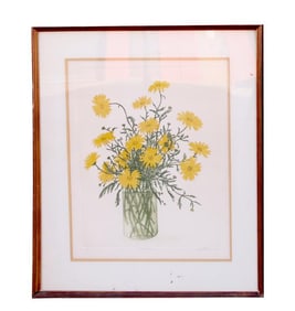 FRAMED PAINTING OF DAISY