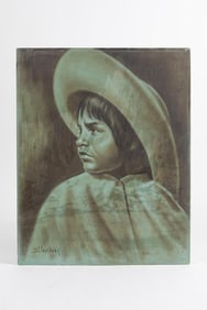 OIL ON BOARD PAINTING OF A GIRL BY SHLOSSBERG