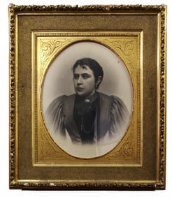 FRAMED DRAWING OF A LADY'S PORTRAIT