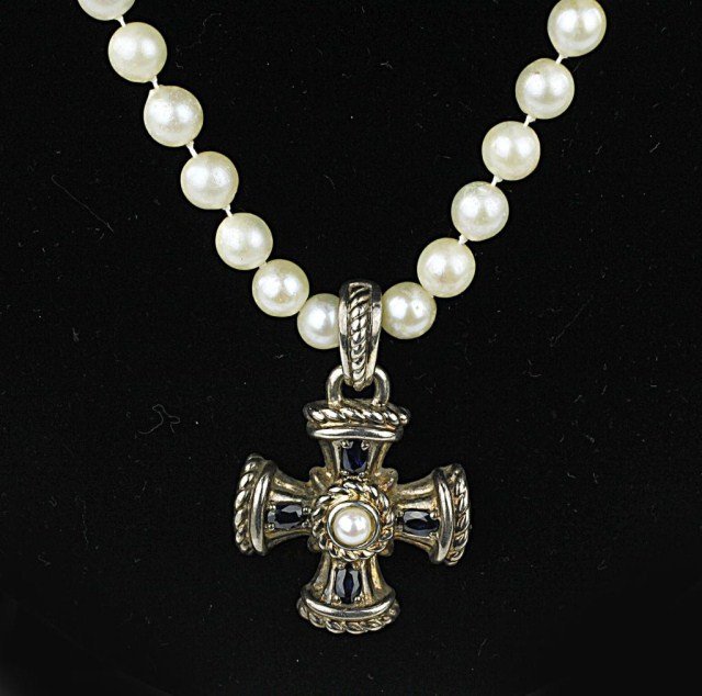 JUDITH RIPKA NATURAL PEARLS NECKLACE - 2