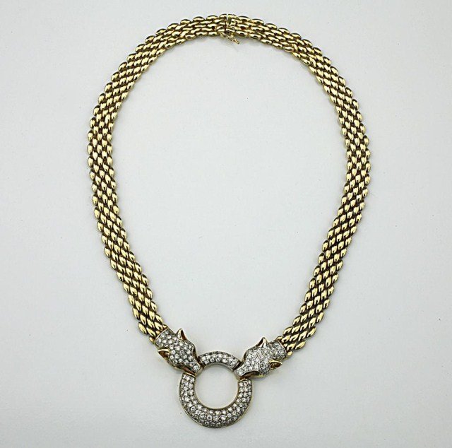 DIAMOND 14K YELLOW GOLD NECKLACE - 4