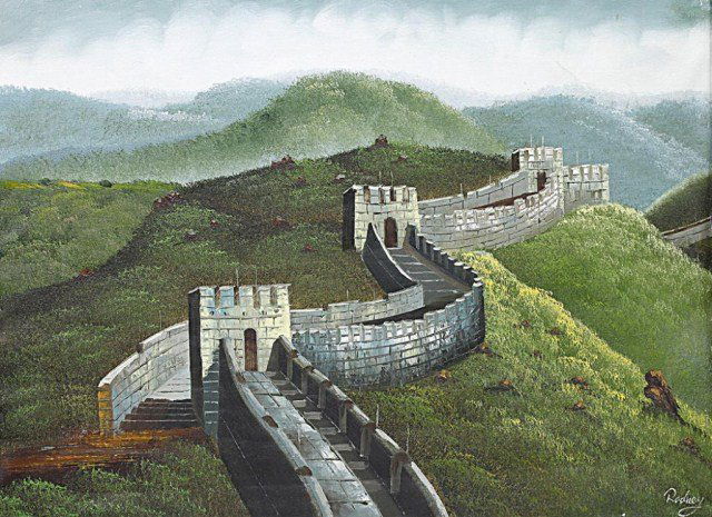 OIL PAINTING ON CANVAS OF THE GREAT WALL OF CHINA