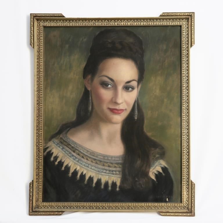 PAINTING OF A PORTRAIT OF A LADY BY SHLOSSBERG (1 of 4)