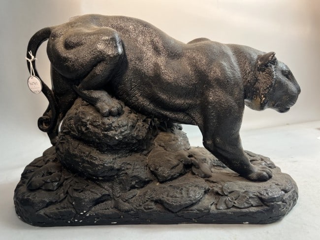 CONTEMPORARY CAST MODEL, A PROWLING BLACK PANTHER (1 of 3)