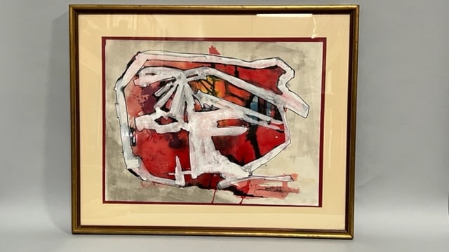 MODERN WATERCOLOR PAINTING ON PAPER (1 of 5)
