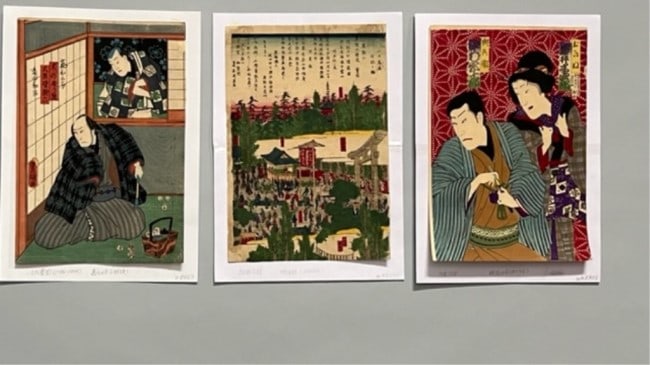 A SET OF THREE JAPANESE ART WORKS (1 of 6)