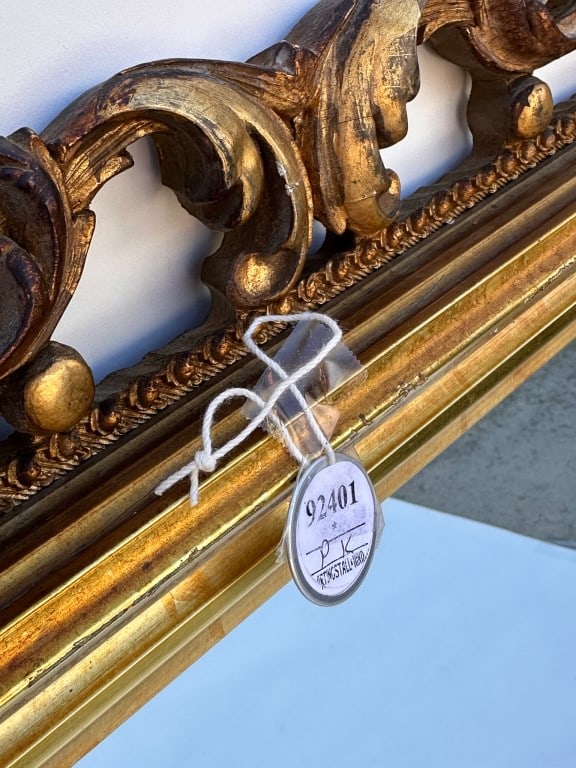 RECTANGULAR MIRROR IN GILDED ORNATE FRAME - 3