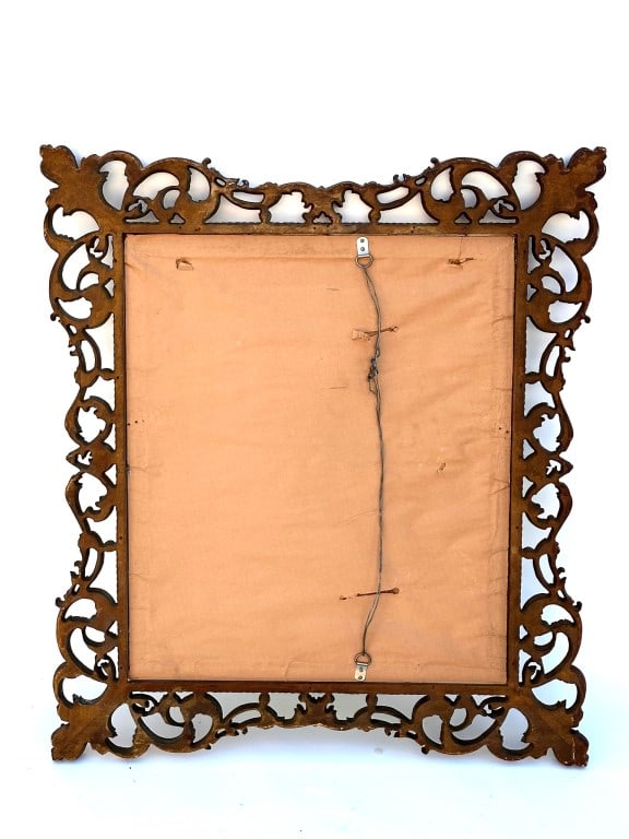 RECTANGULAR MIRROR IN GILDED ORNATE FRAME - 5