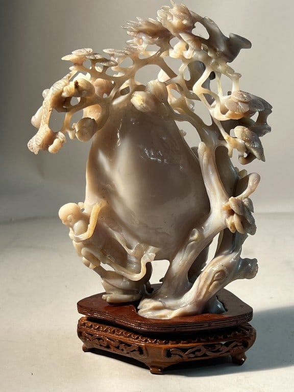 CARVED FIGURAL JADE - 3
