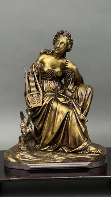 BRONZE FIGURAL SCULPTURE, OF AN ETHEREAL LADY (1 of 7)
