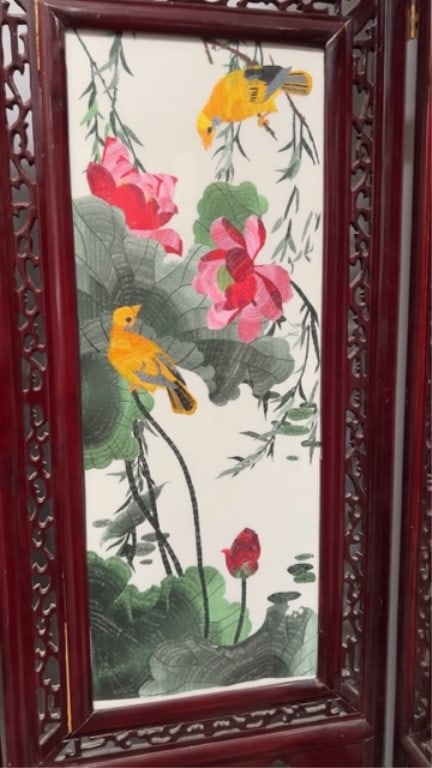 CHINESE FOUR-PANEL FLOOR SCREEN - 10