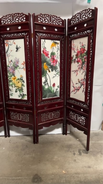 CHINESE FOUR-PANEL FLOOR SCREEN - 6