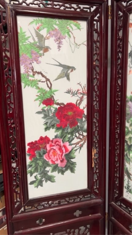 CHINESE FOUR-PANEL FLOOR SCREEN - 8
