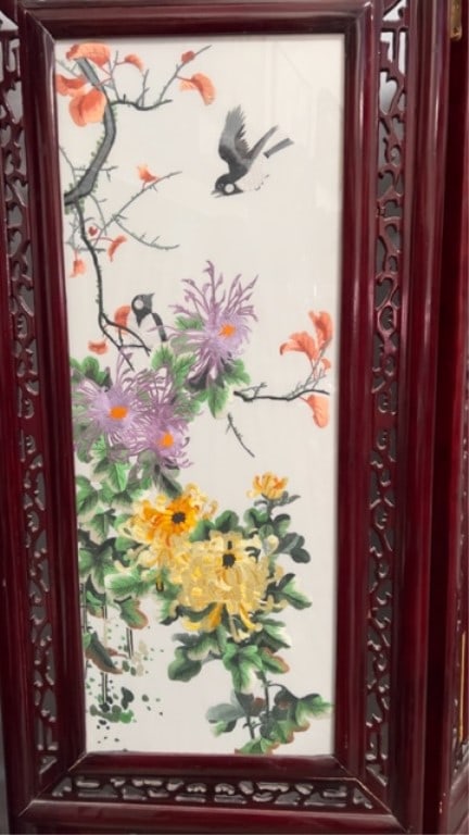 CHINESE FOUR-PANEL FLOOR SCREEN - 9