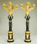 PAIR OF BRONZE REGENCY CANDELABRA