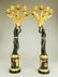 PAIR OF BRONZE REGENCY CANDELABRA - 3