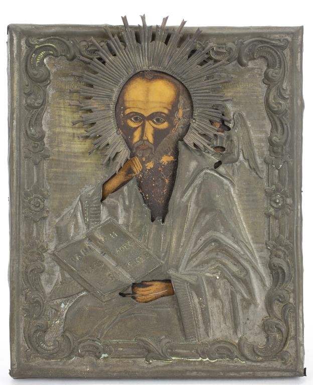 HAND PAINTED RUSSIAN ICON OF A SAINT (1 of 3)