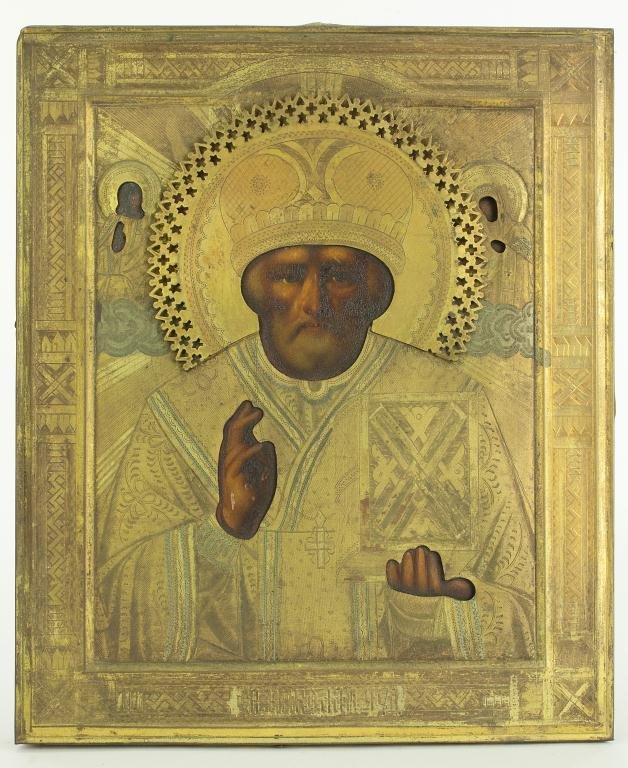 RUSSIAN ICON OF SAINT NICHOLAS (1 of 3)