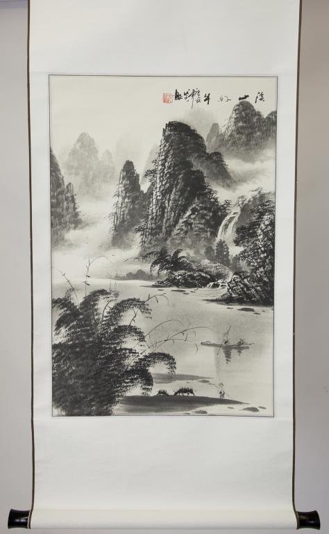 THREE CHINESE PAINTINGS (1 of 4)